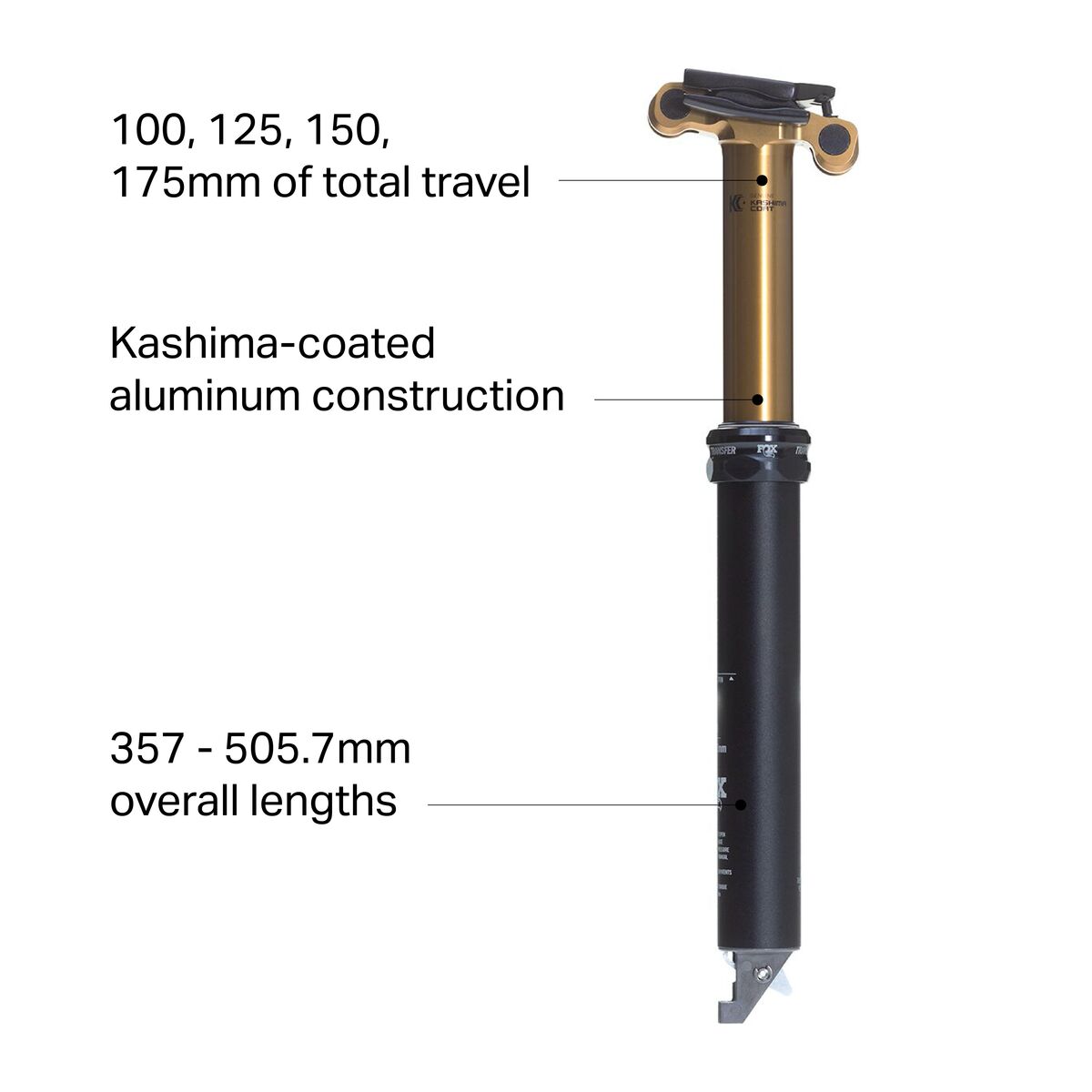 FOX Racing Transfer Factory Dropper Seatpost - Internal Routing