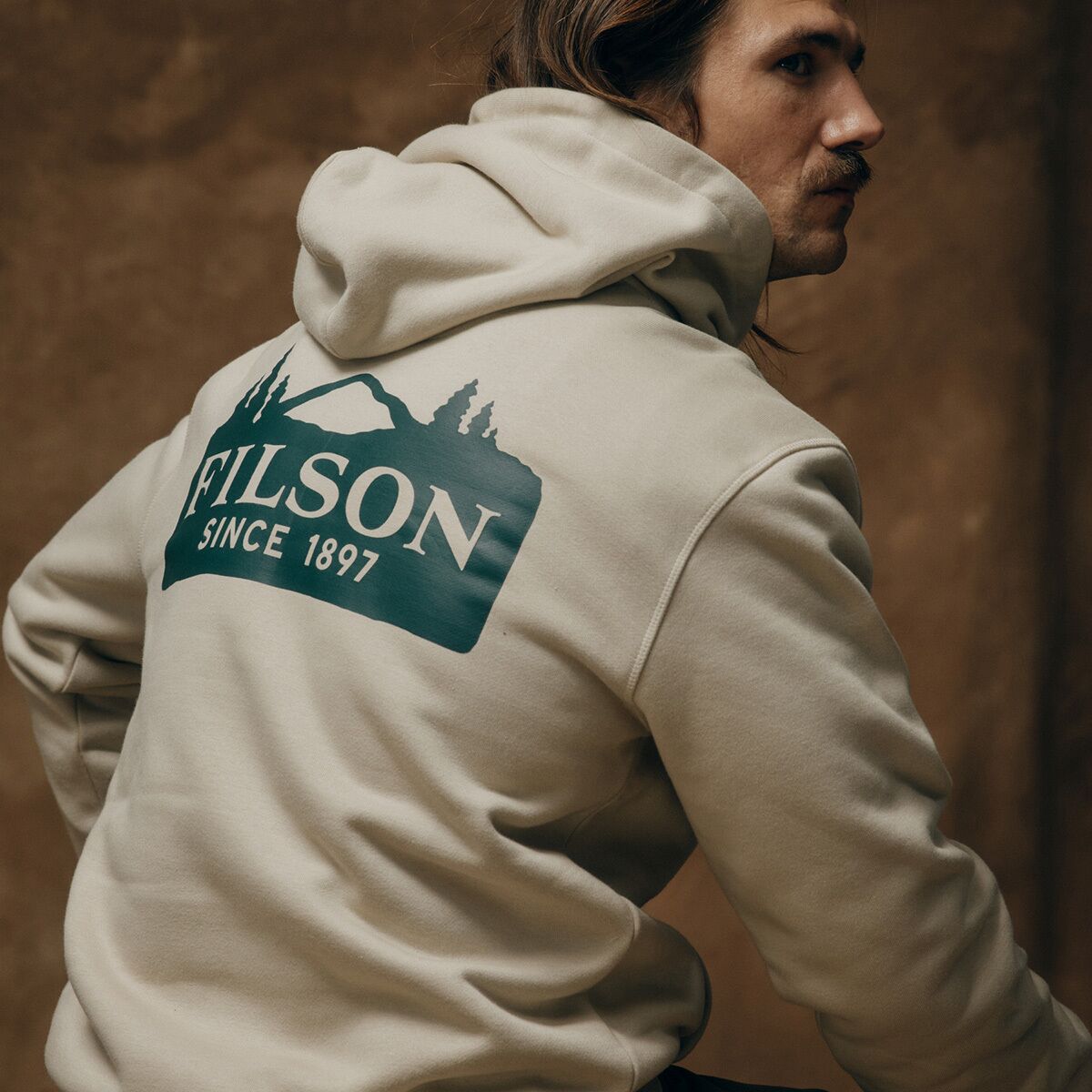 Мужское худи Filson Prospector Graphic, цвет: Серый — фото 5