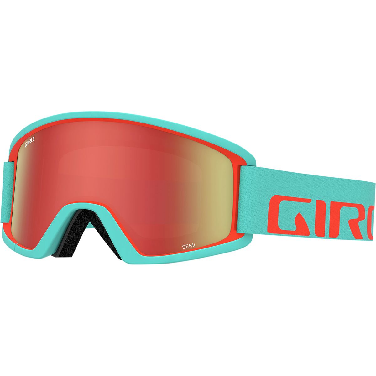 Giro Semi Adult Snow Goggle, Maschera Da Sci Con Lenti Cilindriche, Cinturino Giallo E Lenti Verdi/gialle, Include Lente Per Scarsa Luminosità