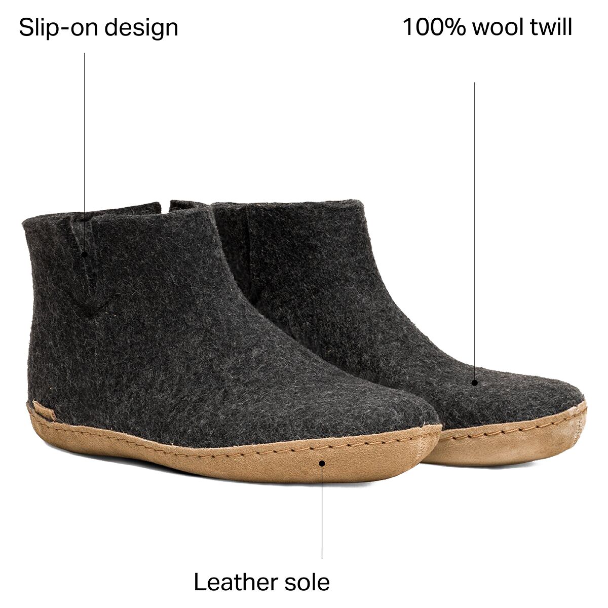 Glerups The Boot Leather Slipper