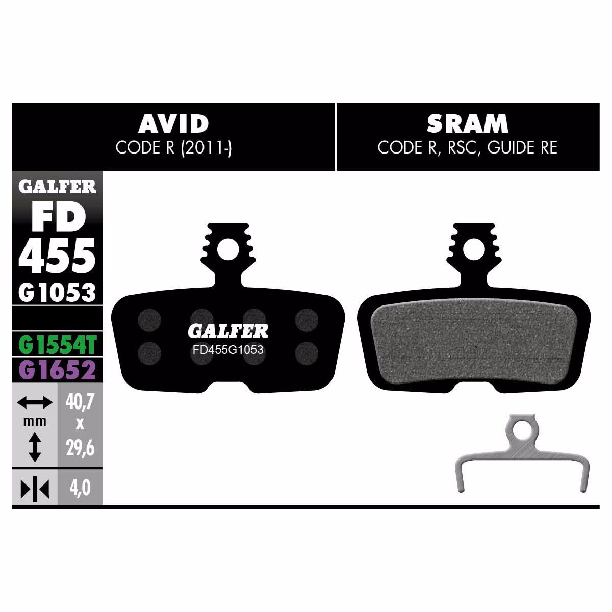 MTB Brake Pads - Standard Compound (1053 Black)