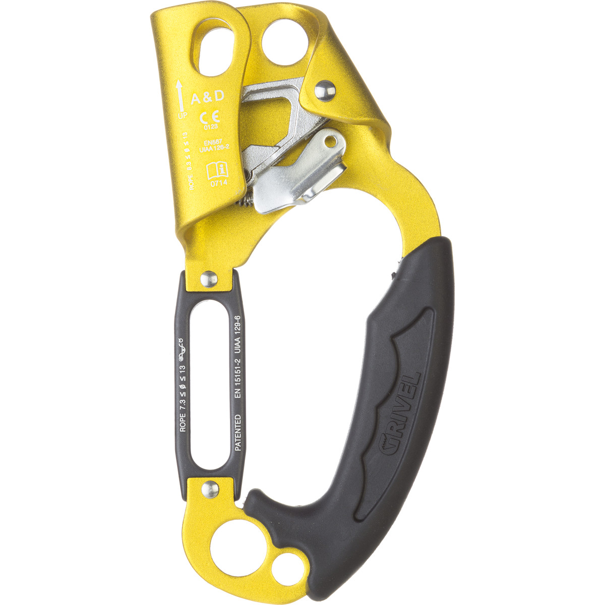 Grivel A&D Ascender Descender - Descendeur Et Bloqueur Pour Corde D'Assurage Et Travail En Hauteur