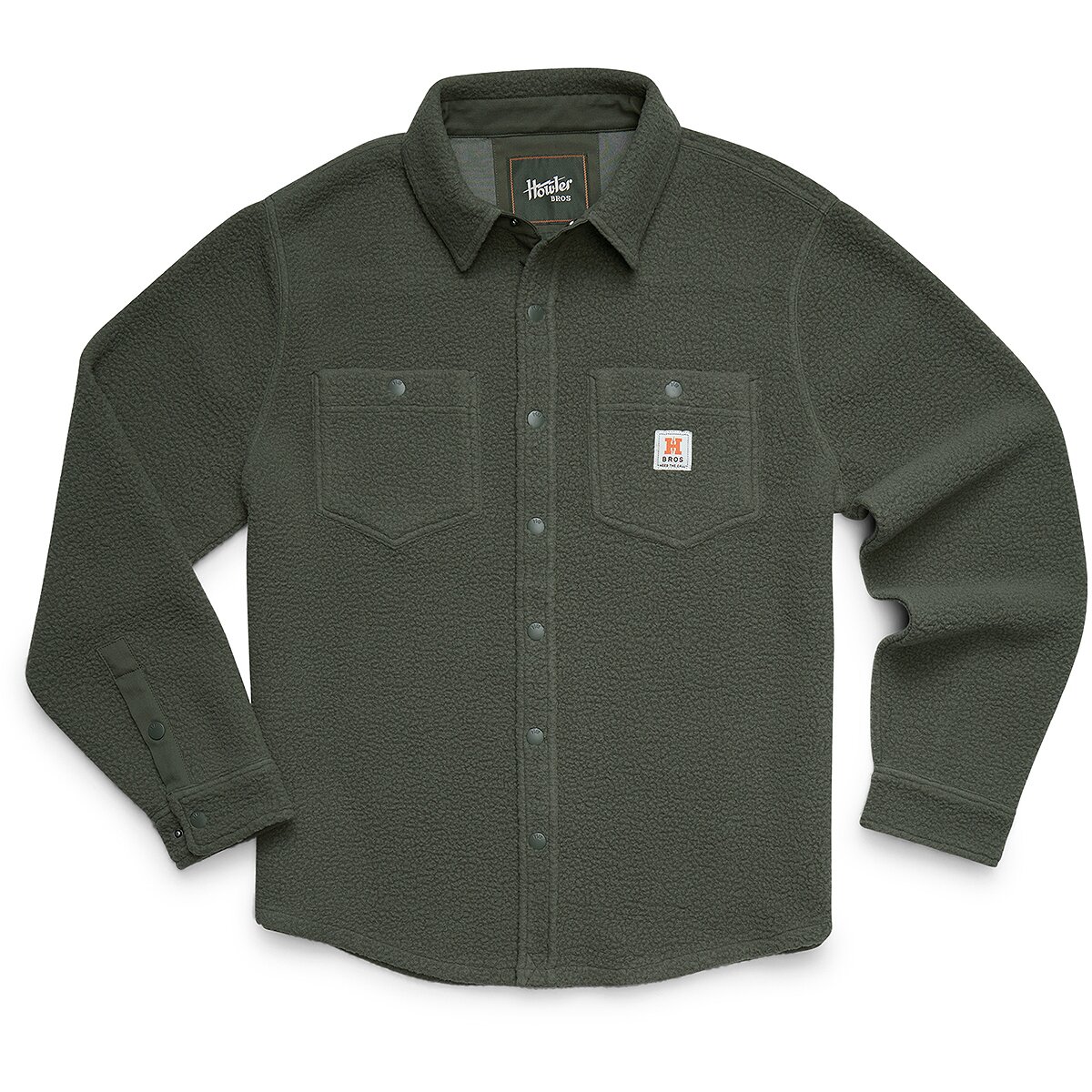 Мужская рубашка Howler Brothers Allegheny Fleece Overshirt, цвет: Beetle — фото 3