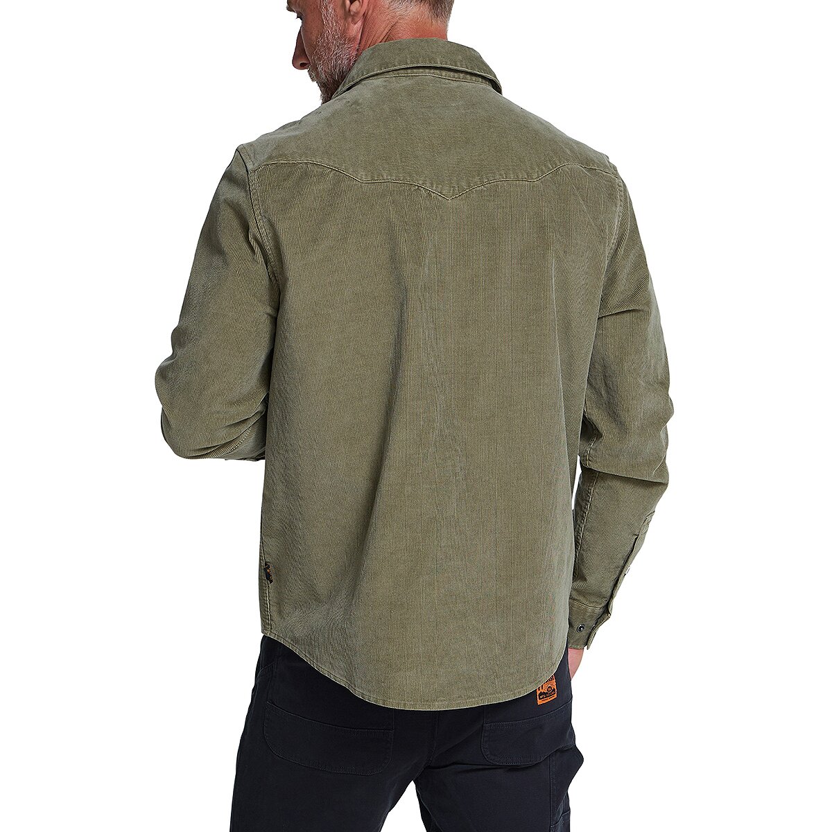 Мужские рубашки Howler Brothers Banning Corduroy Snapshirt, цвет: Aloe — фото 6
