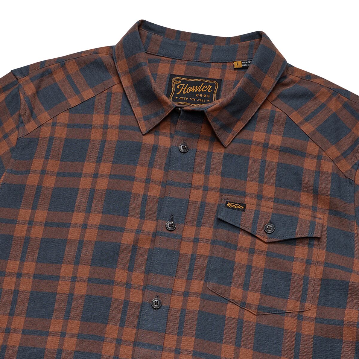 Мужская рубашка Howler Brothers La Grange Lightweight Flannel, цвет: Клетчатый — фото 4