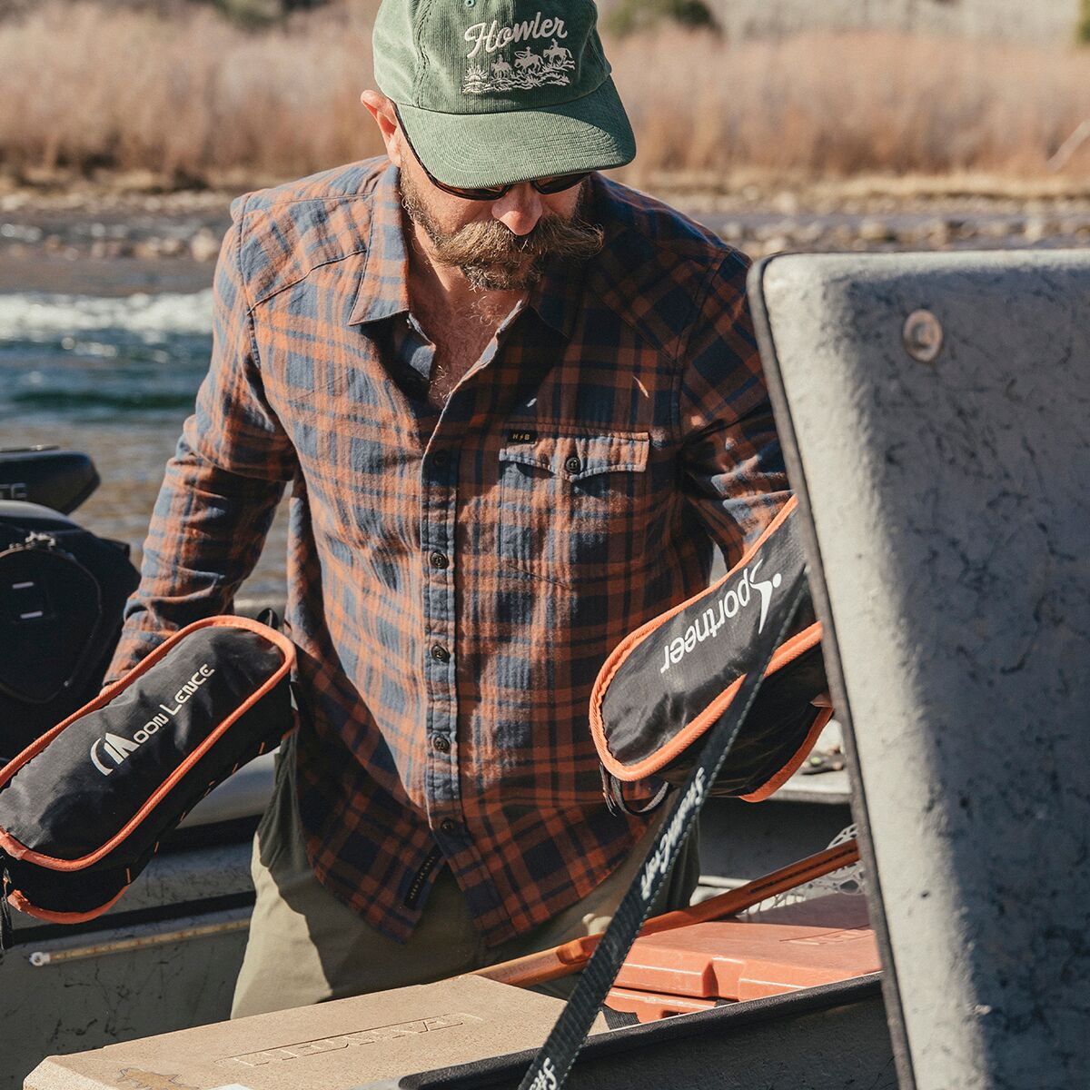 Мужская рубашка Howler Brothers La Grange Lightweight Flannel, цвет: Клетчатый — фото 7