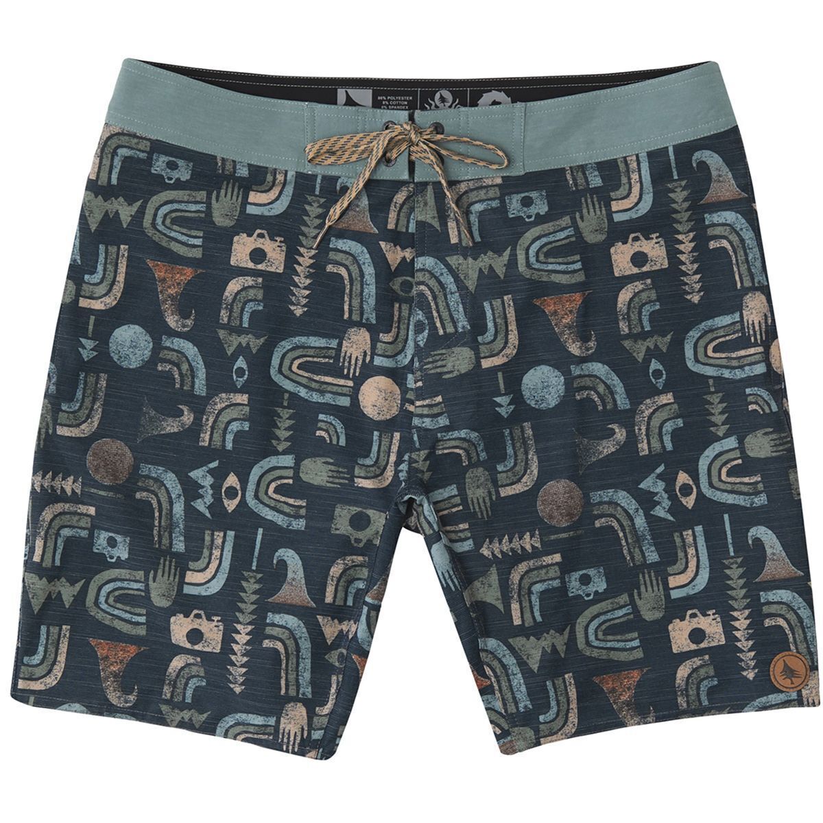 hippy tree swim trunks