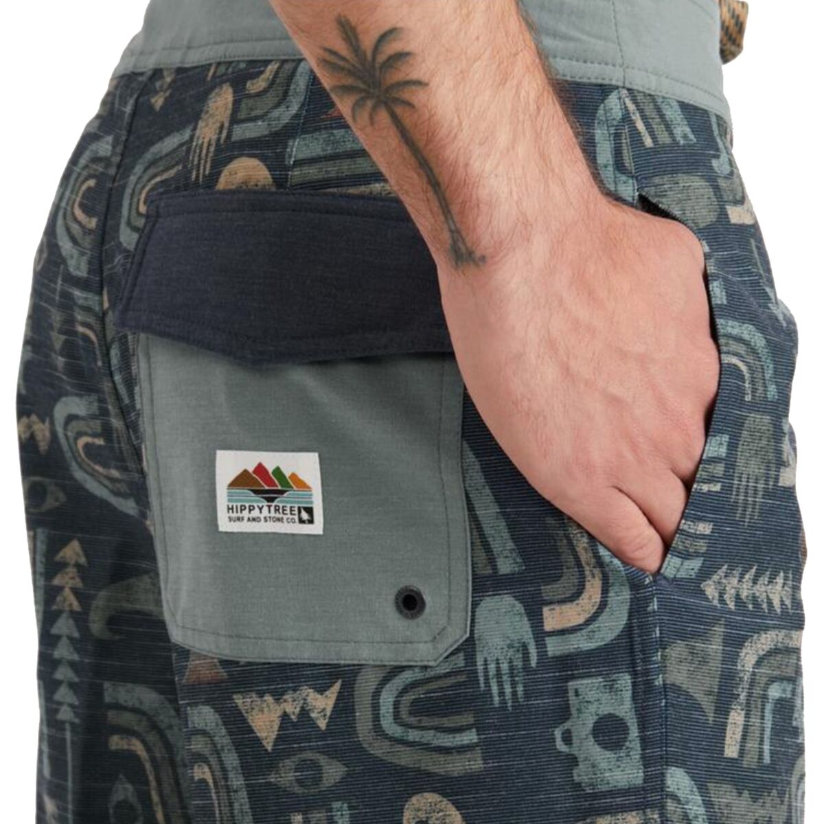hippy tree swim trunks