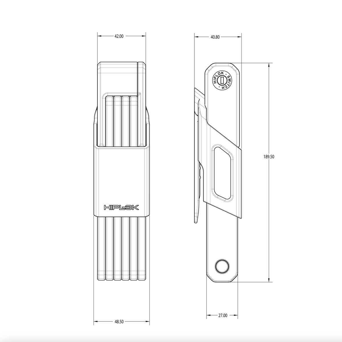 Hiplok Switch Folding Lock