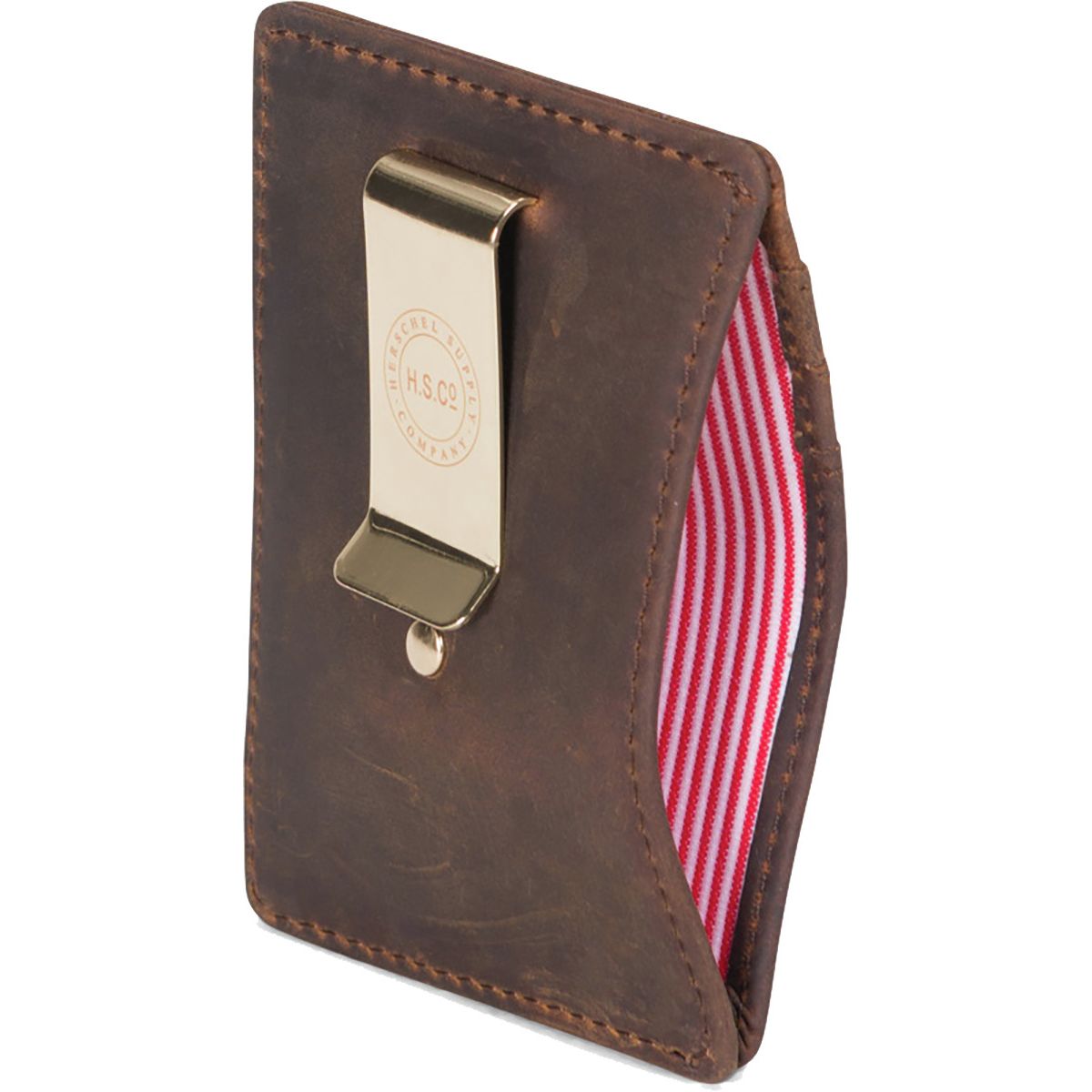 Herschel Supply Raven Leather RFID Card Holder Wallet Men's