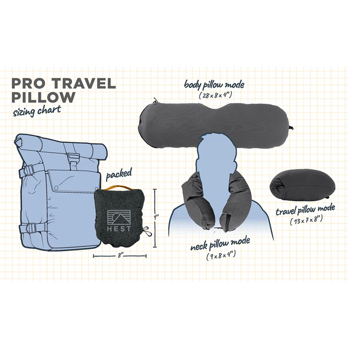 HEST Pro travel Pillow