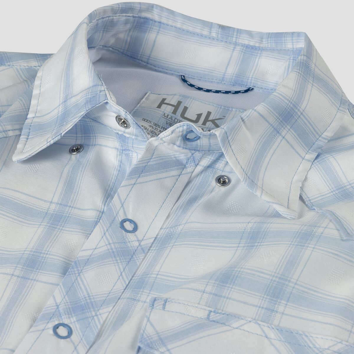 Huk Diamond Back Current Plaid Short-Sleeve Shirt -...