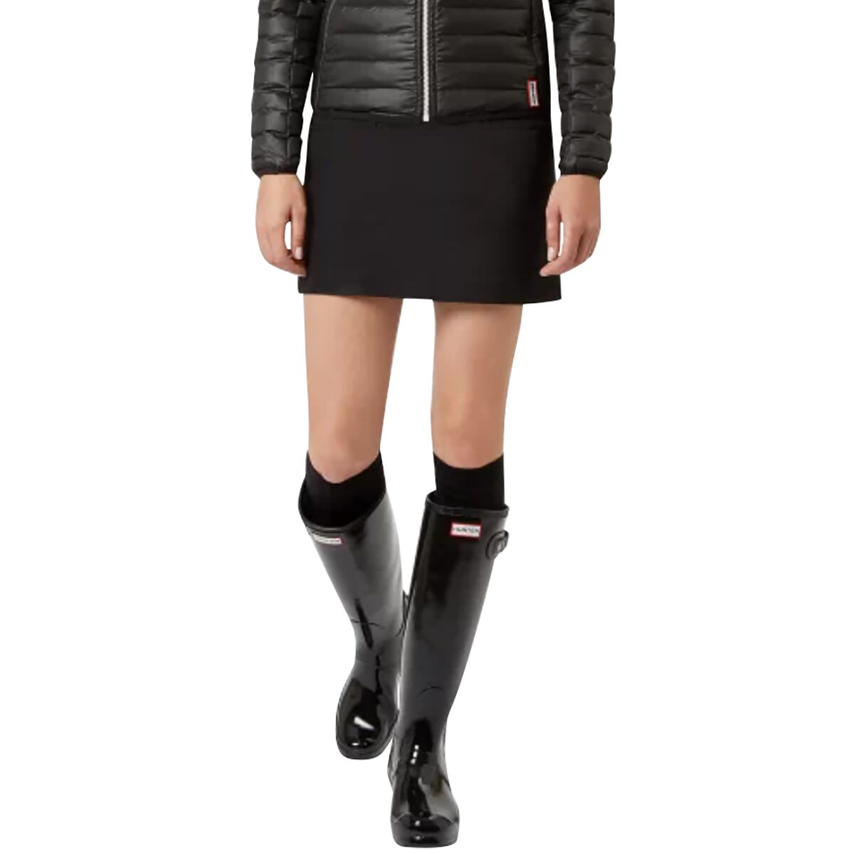 hunter rain boots gloss black