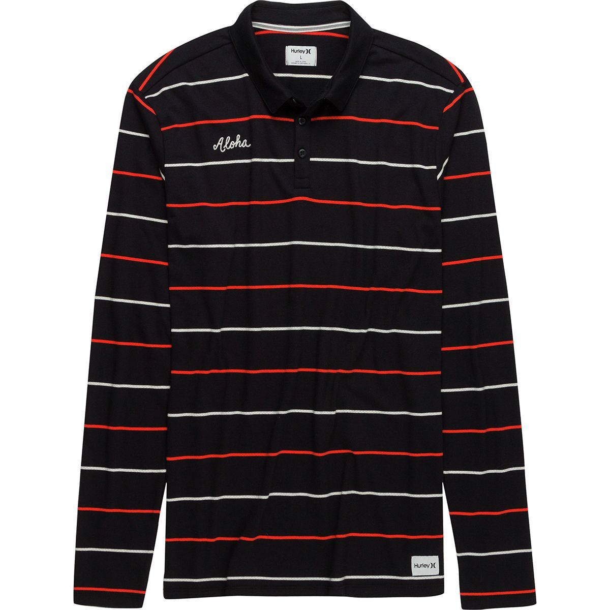 hurley long sleeve polo