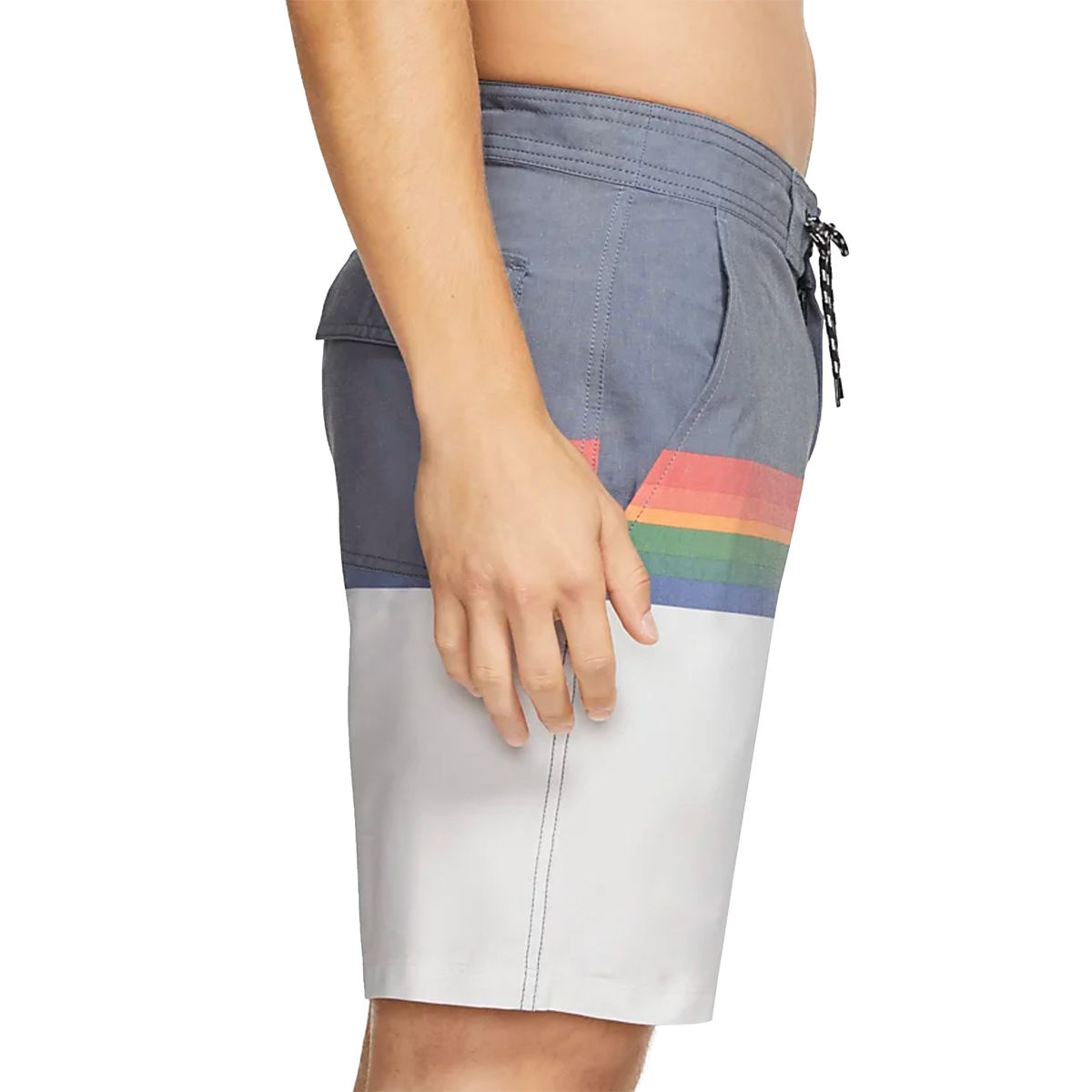 Hurley Men's Beachside Ripper Hybrid 18" Swim Walk Short, Black, 28