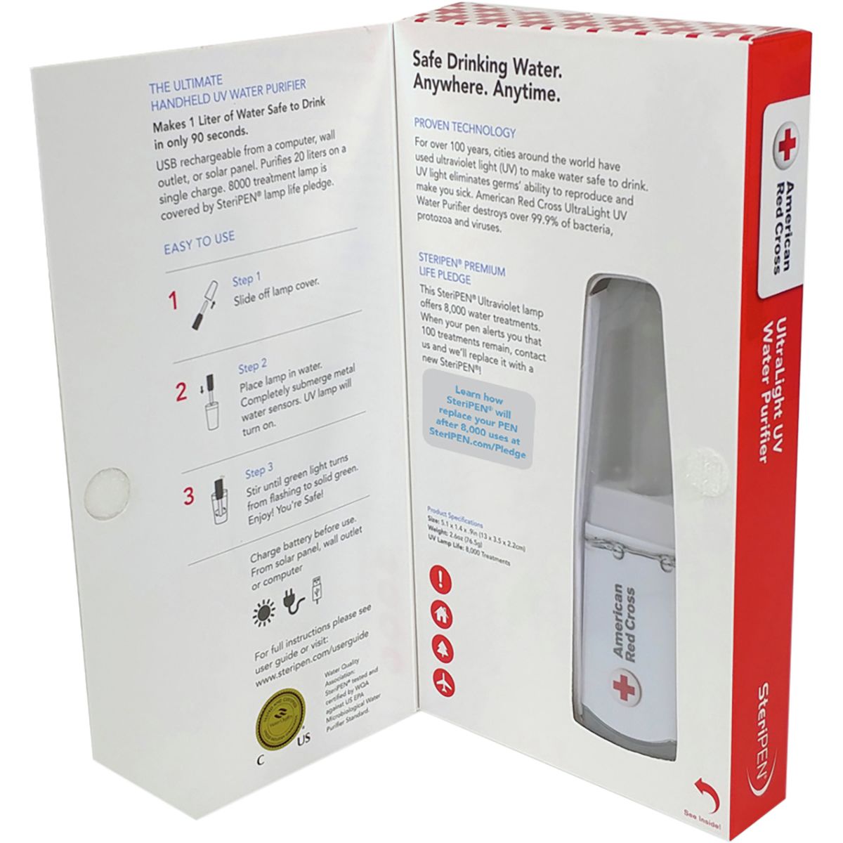 SteriPEN SteriPEN American Red Cross Ultralight Purifier Hike & Camp