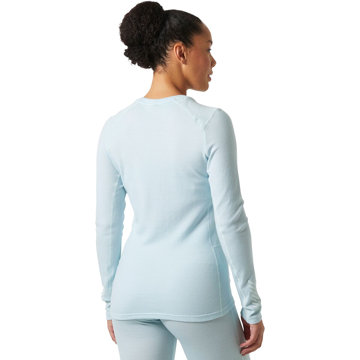 Женский топ Helly Hansen Lifa Merino Midweight Graphic Top, цвет: Синяя гусиная лапка — фото 2