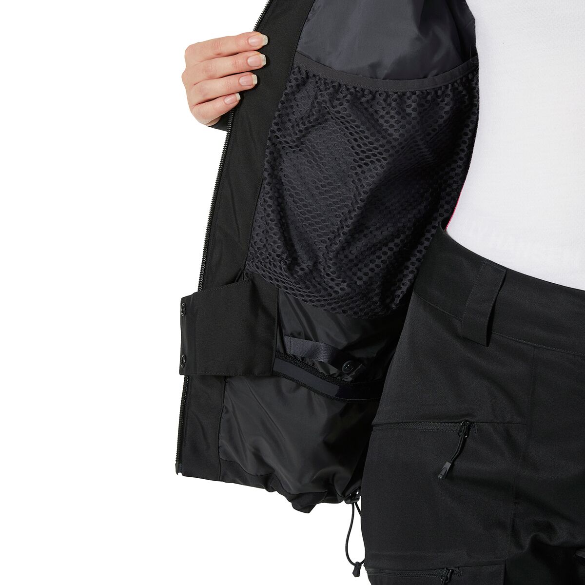Женская куртка Helly Hansen Powderqueen 3.0 Jacket, цвет: Чёрный — фото 11