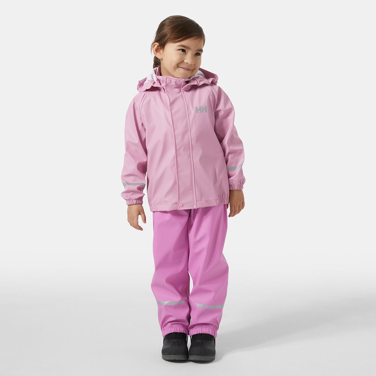 Детские комплекты Helly Hansen Bergen 2.0 PU Rain Set - Toddlers', цвет: Розовый — фото 6