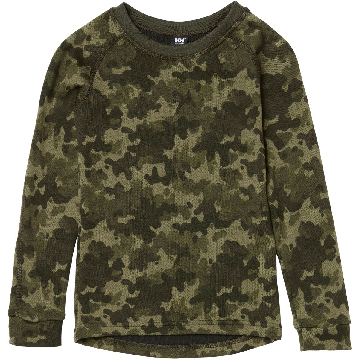 Boys Baselayer Helly Hansen Jr Lifa Merino Bright Green Splash Camo main image 1
