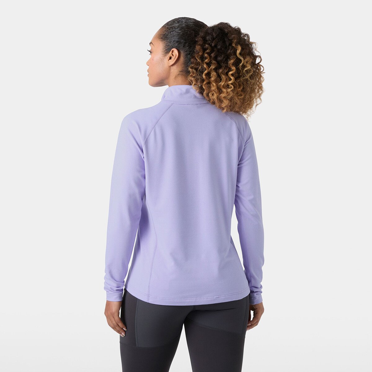 Женская рубашка Helly Hansen Tyri Knit 1/2-Zip, цвет: Яркий лавандовый — фото 4