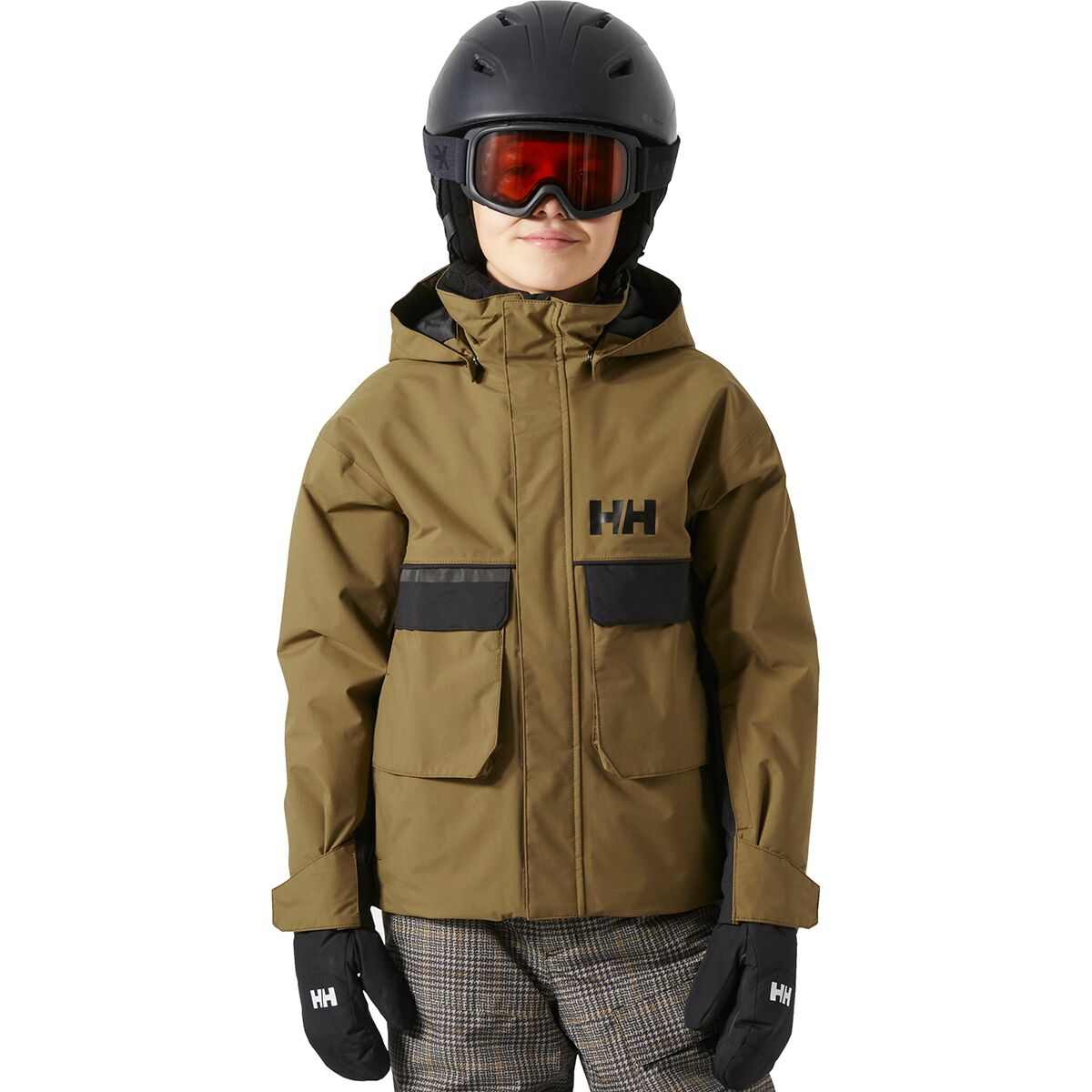 Детская куртка Helly Hansen Jr Powder Lt, цвет: Сепия — фото 3