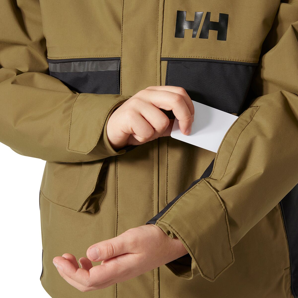 Детская куртка Helly Hansen Jr Powder Lt, цвет: Сепия — фото 7