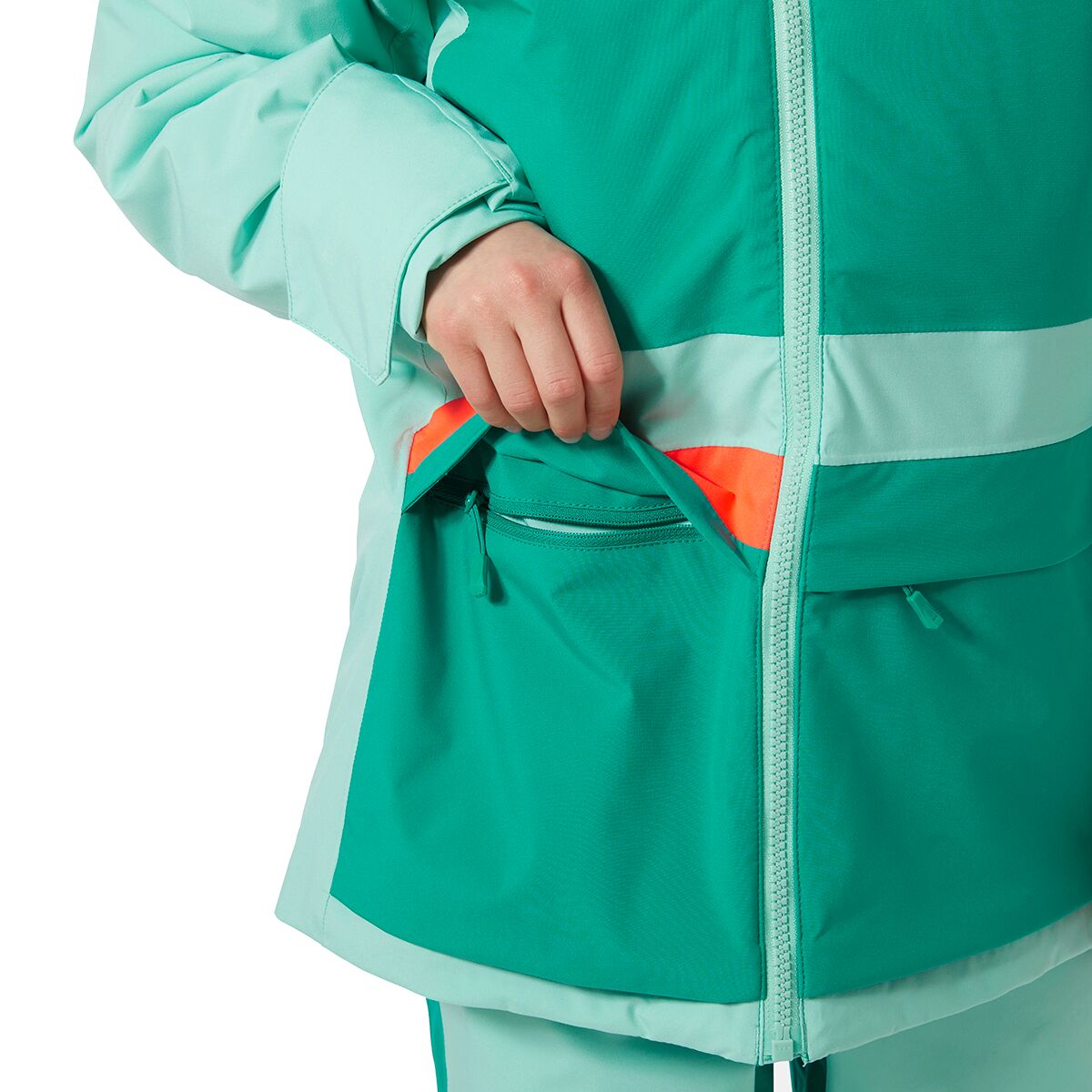 Куртка Helly Hansen Jr Stellar Jacket 2.0 для девочек, цвет: Lagoon — фото 8