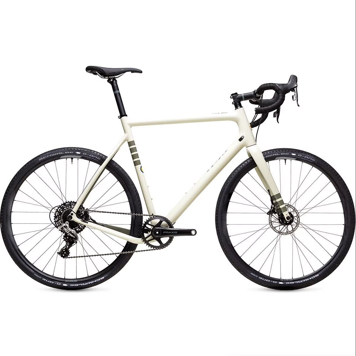 white gravel bike