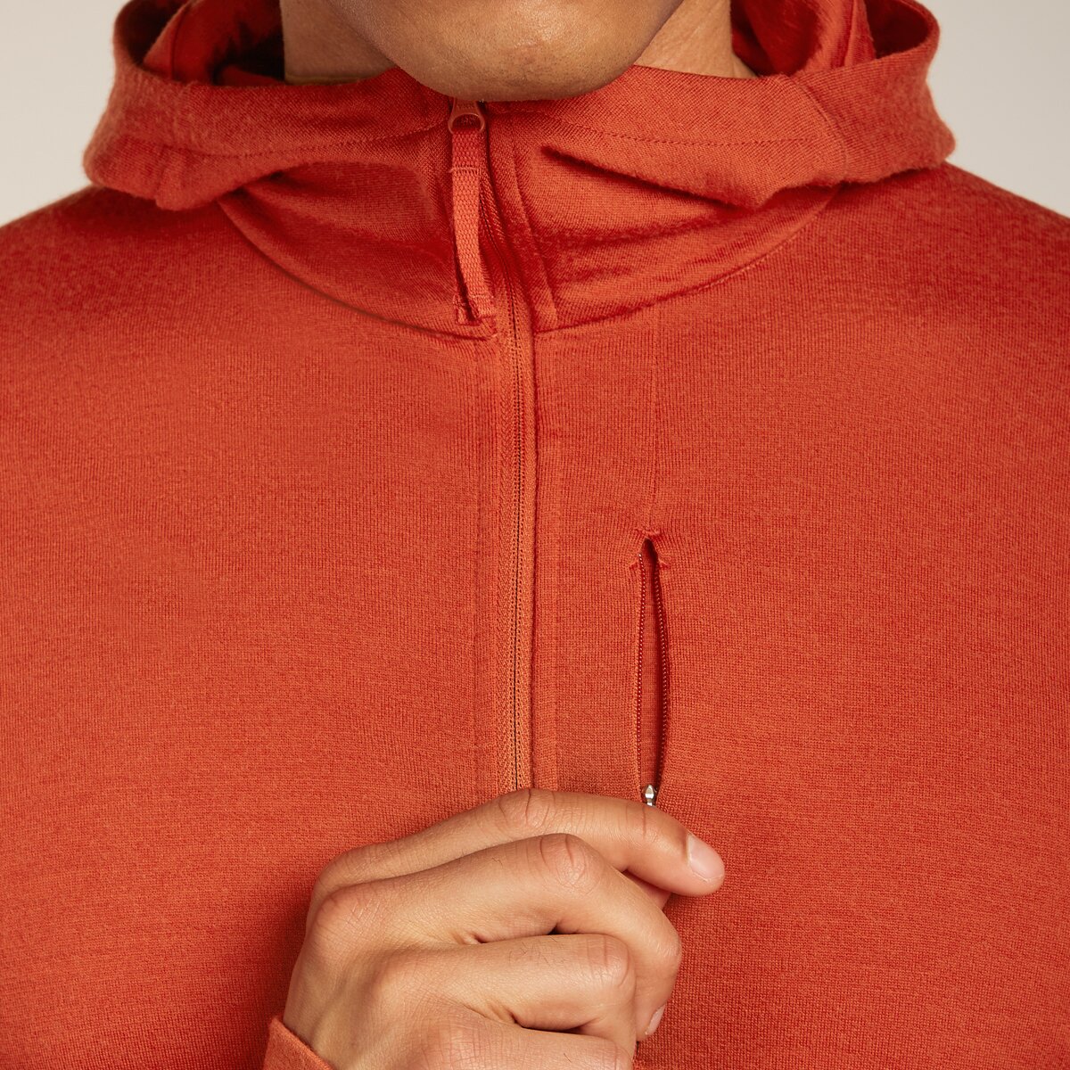 Мужское худи Icebreaker Merino 260 Quantum Long-Sleeve Zip, цвет: Agate — фото 7