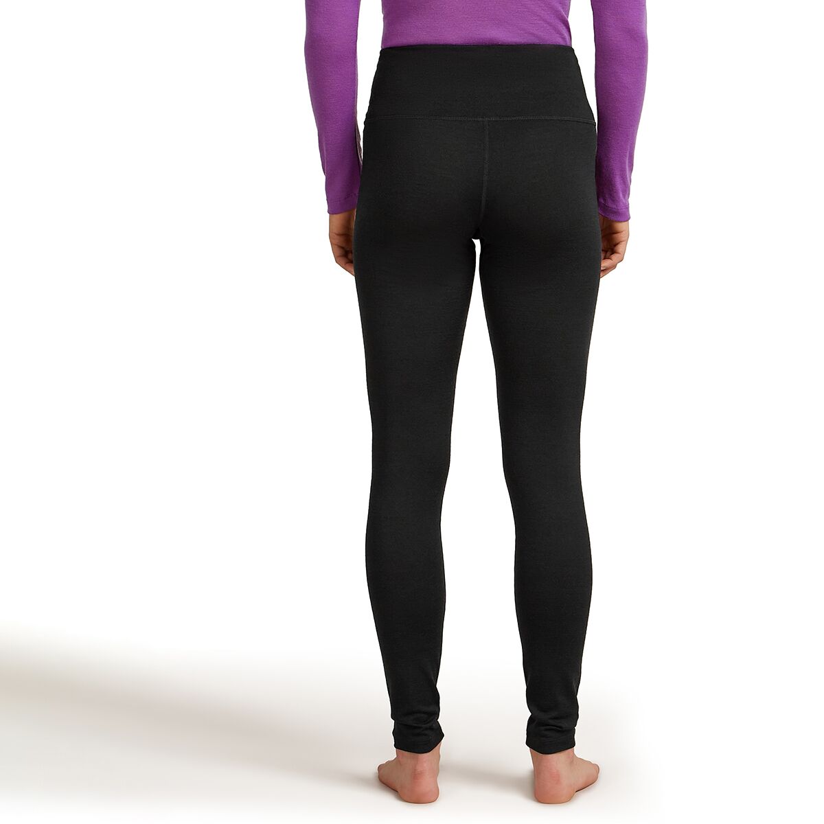 Женские леггинсы Icebreaker Merino 200 Oasis High Rise Legging, цвет: Чёрный — фото 2