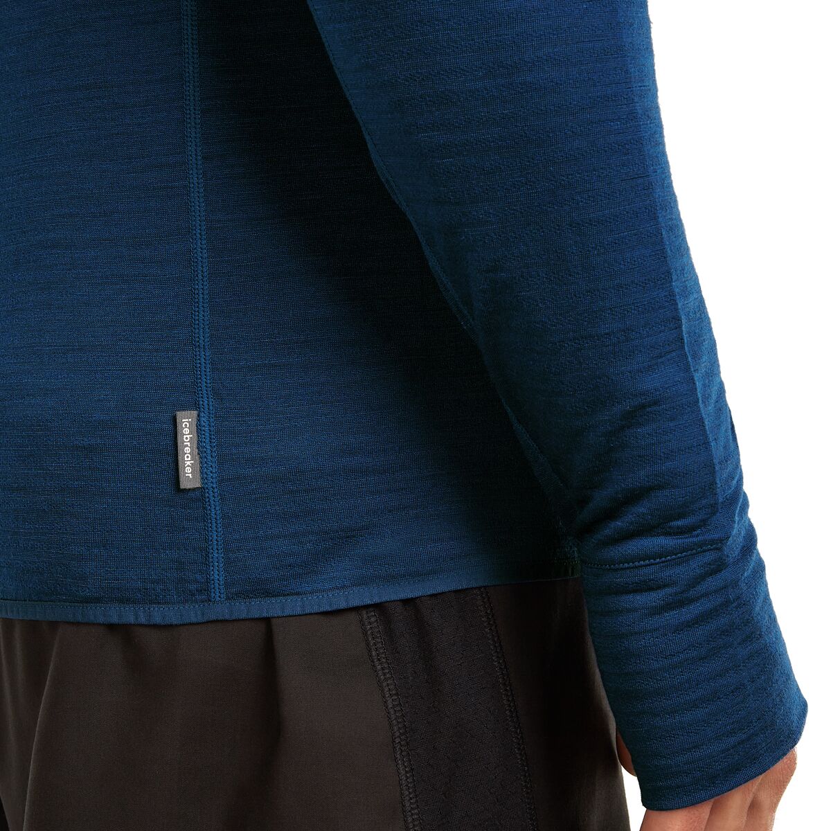 Мужские толстовки Icebreaker Merino Blend 200 RealFleece Descender LS 1/2-Zip Top, цвет: Arctic/Atlantis/Cb — фото 2