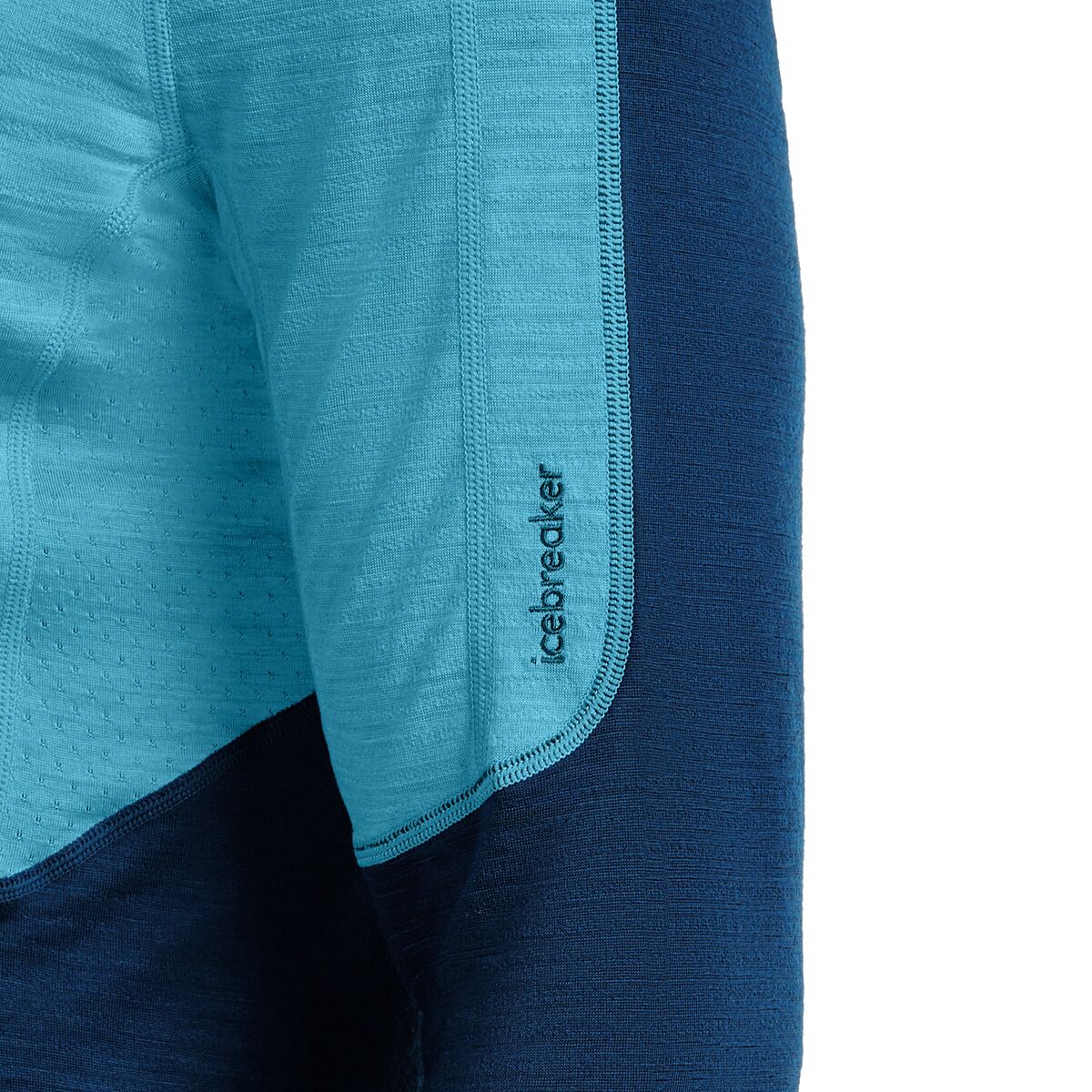 Мужские толстовки Icebreaker Merino Blend 200 RealFleece Descender LS 1/2-Zip Top, цвет: Arctic/Atlantis/Cb — фото 4