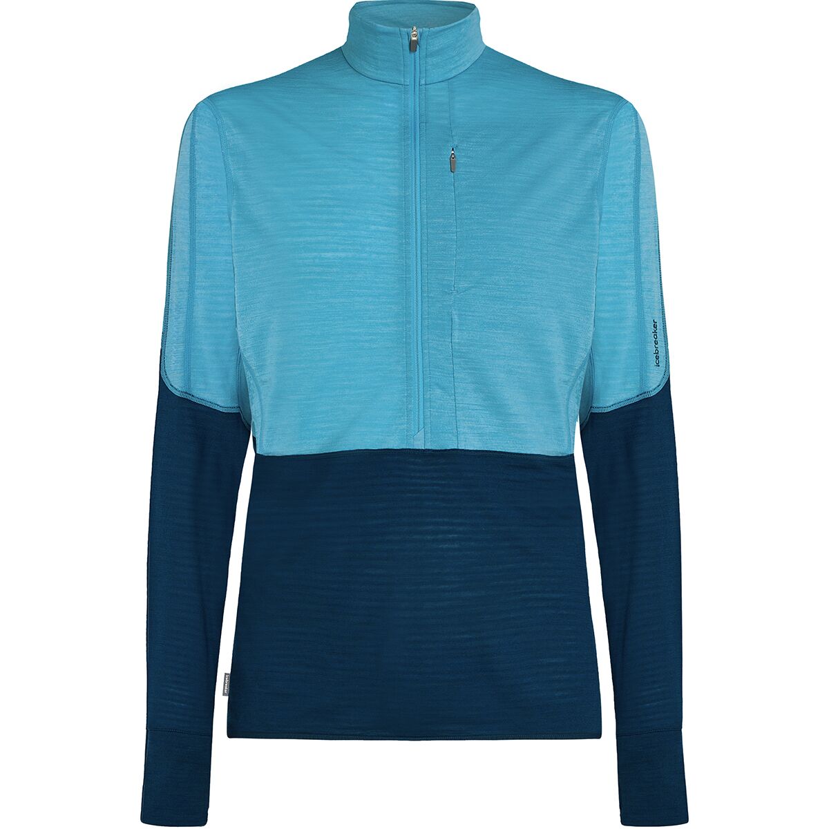 Мужские толстовки Icebreaker Merino Blend 200 RealFleece Descender LS 1/2-Zip Top, цвет: Arctic/Atlantis/Cb — фото 5
