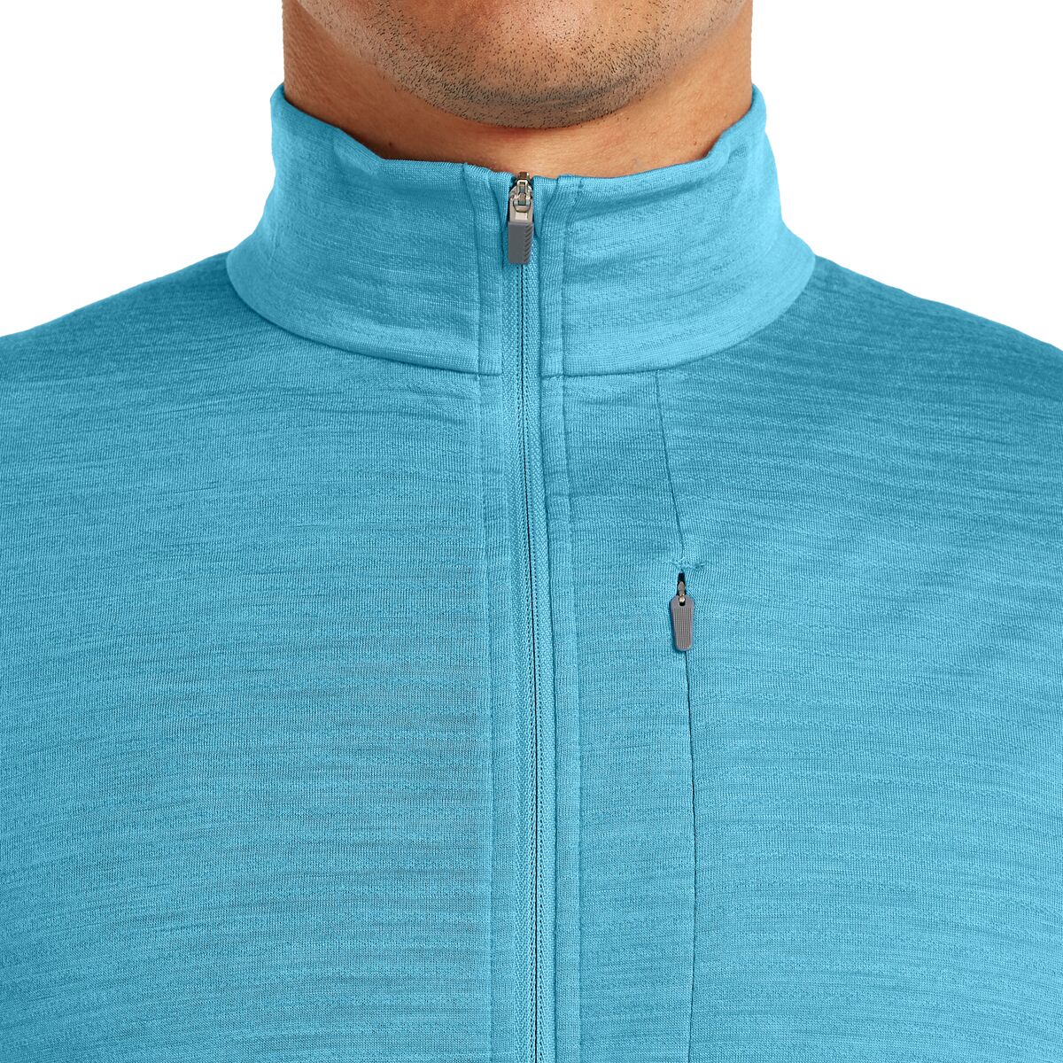 Мужские толстовки Icebreaker Merino Blend 200 RealFleece Descender LS 1/2-Zip Top, цвет: Arctic/Atlantis/Cb — фото 6