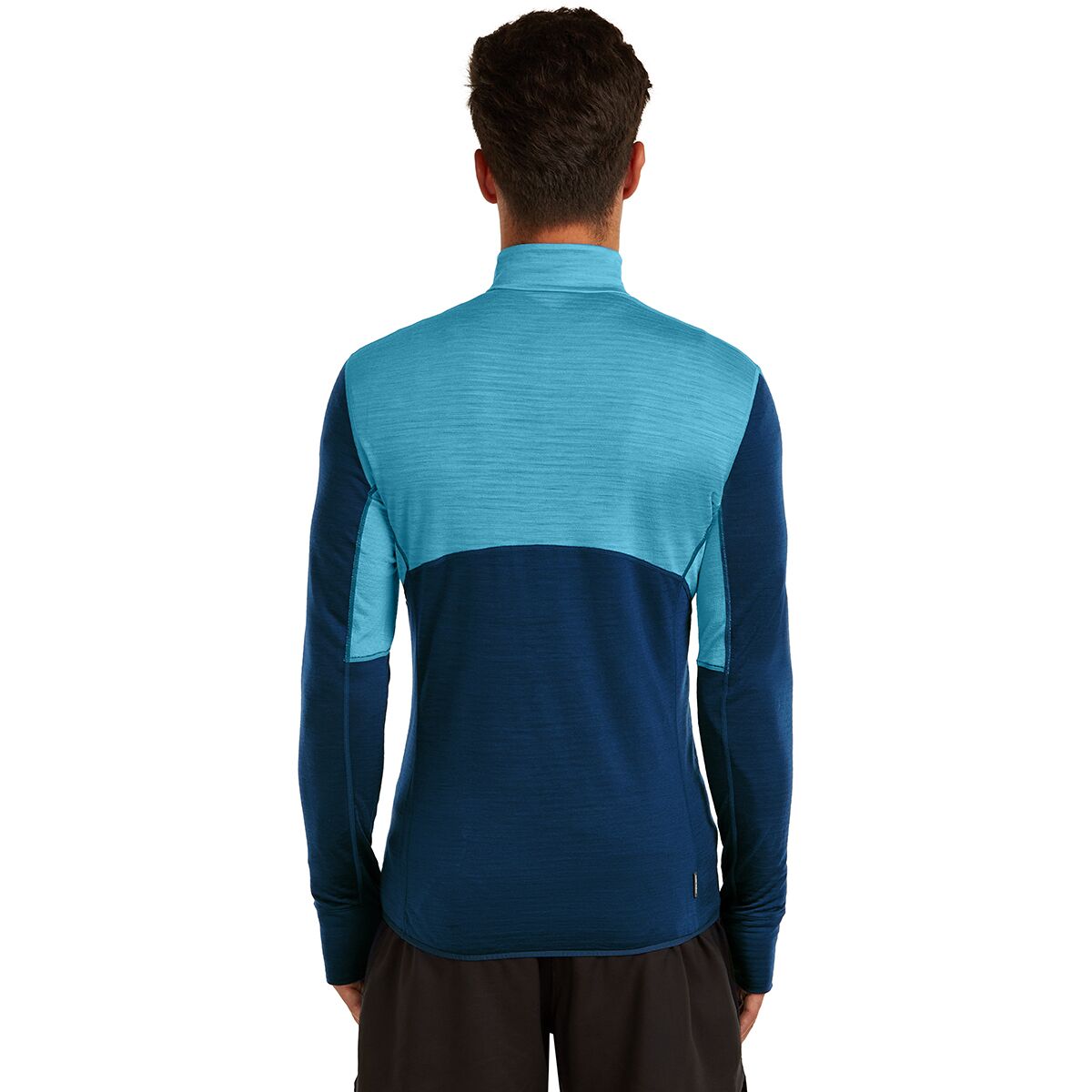 Мужские толстовки Icebreaker Merino Blend 200 RealFleece Descender LS 1/2-Zip Top, цвет: Arctic/Atlantis/Cb — фото 7