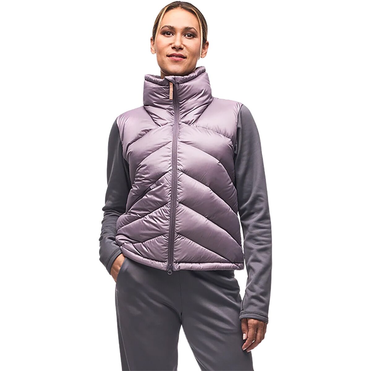 Женская куртка Indyeva Poplun Full-Zip, цвет: Пыльный фиолетовый — фото 1