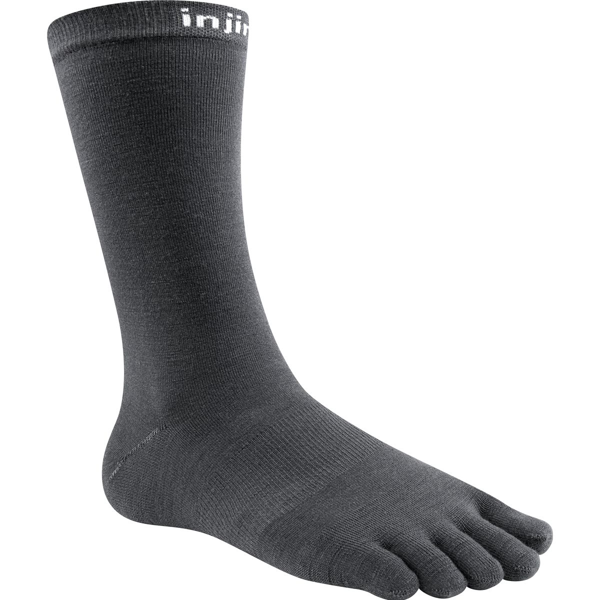 Injinji Men's Liner plus Hiker Toe Socks Charcoal Heather Grey