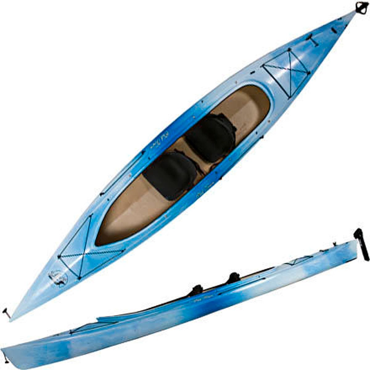 Old Town Loon 160T Kayak with rudder Tandem Paddle