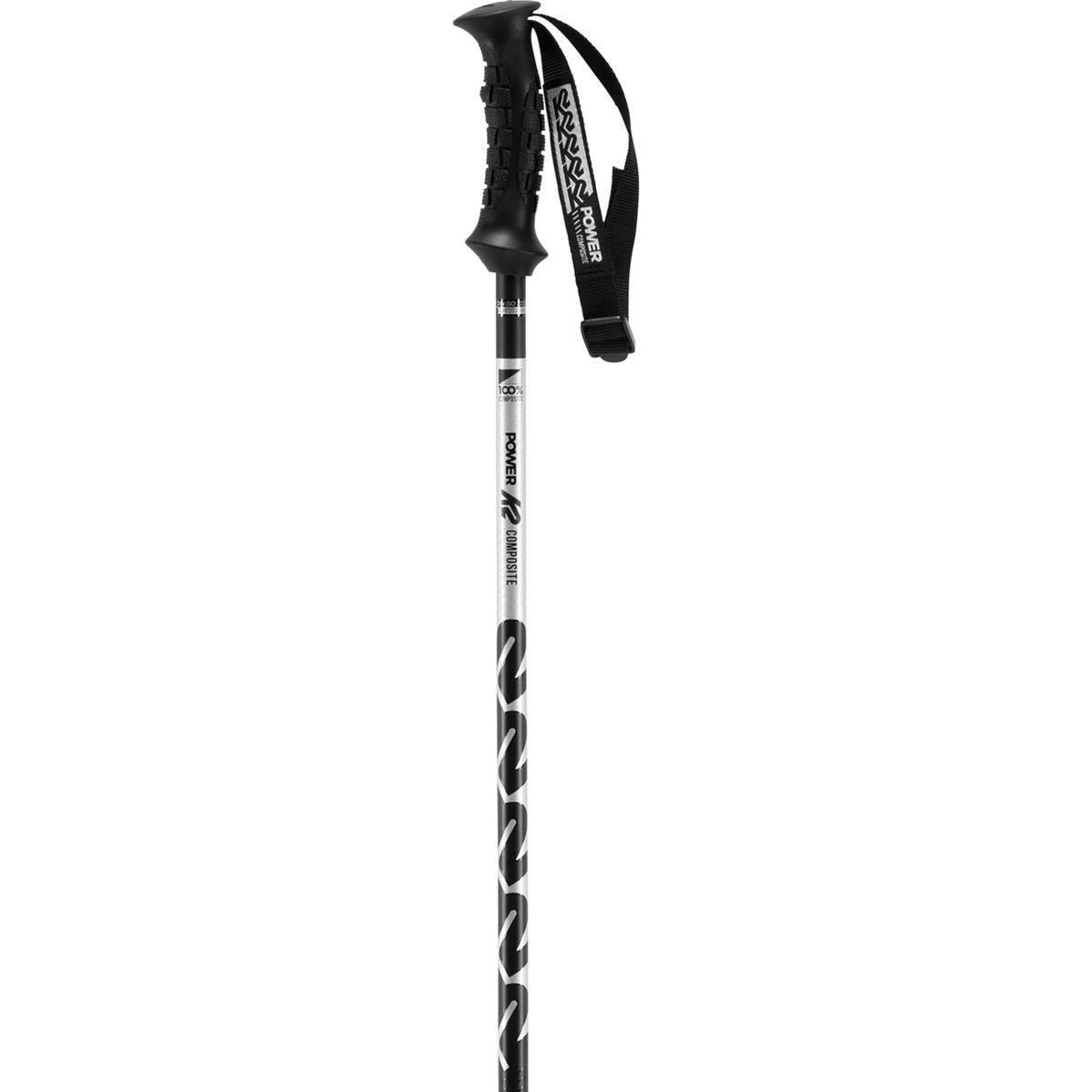 K2 Style Composite Ski Poles - Lightweight, Durable, With Rubber Grips & 60mm Baskets For All-Mountain Skiing