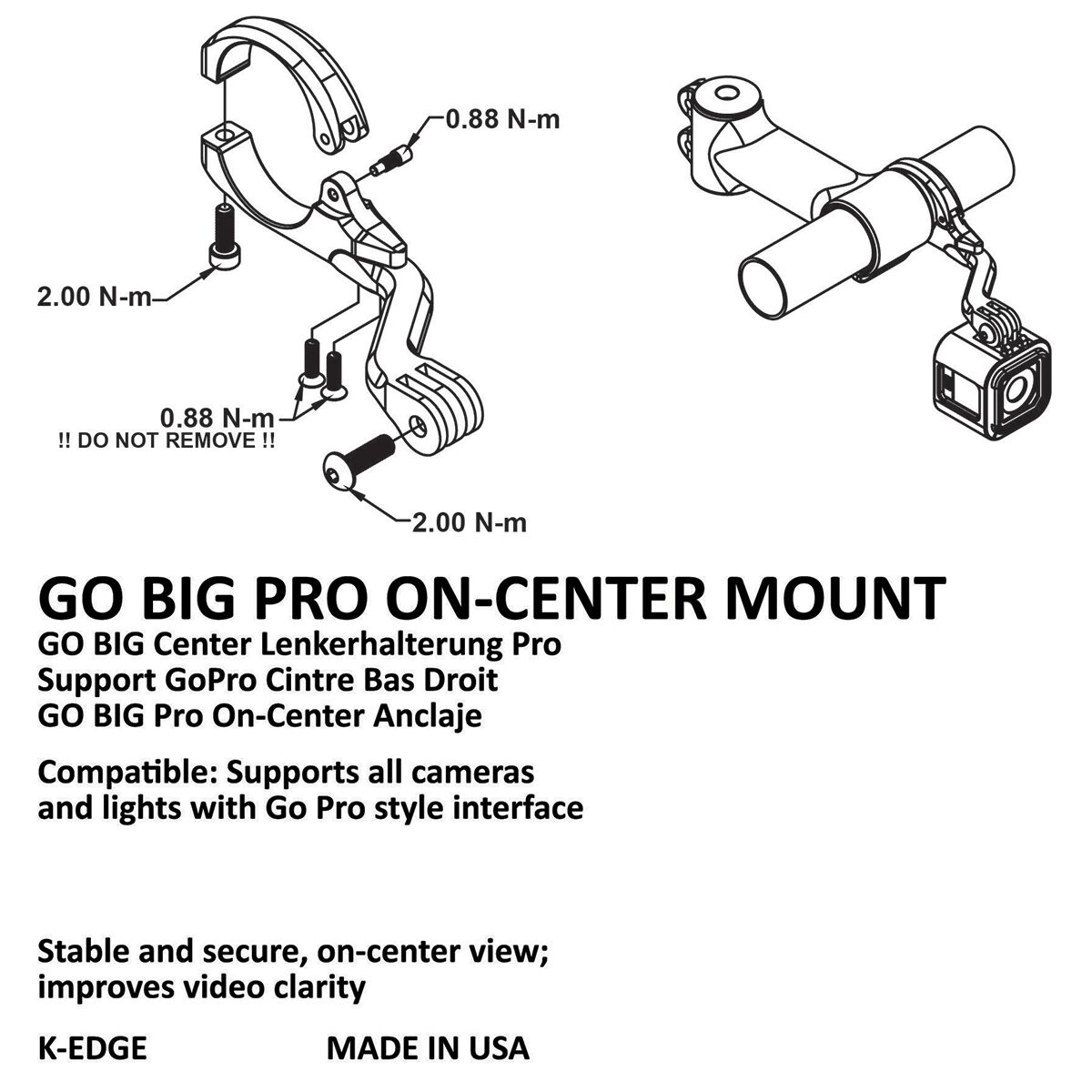 K-Edge Go Big Pro On-Center Mount