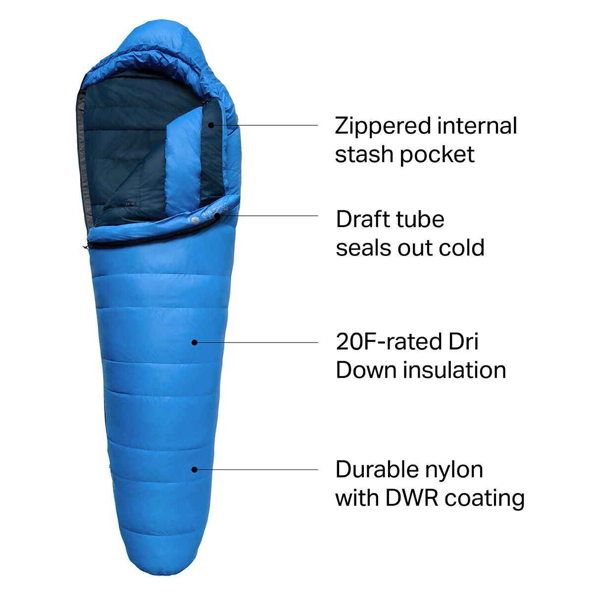 Kelty Cosmic Ultra 800 DriDown Sleeping Bag: 20F Down