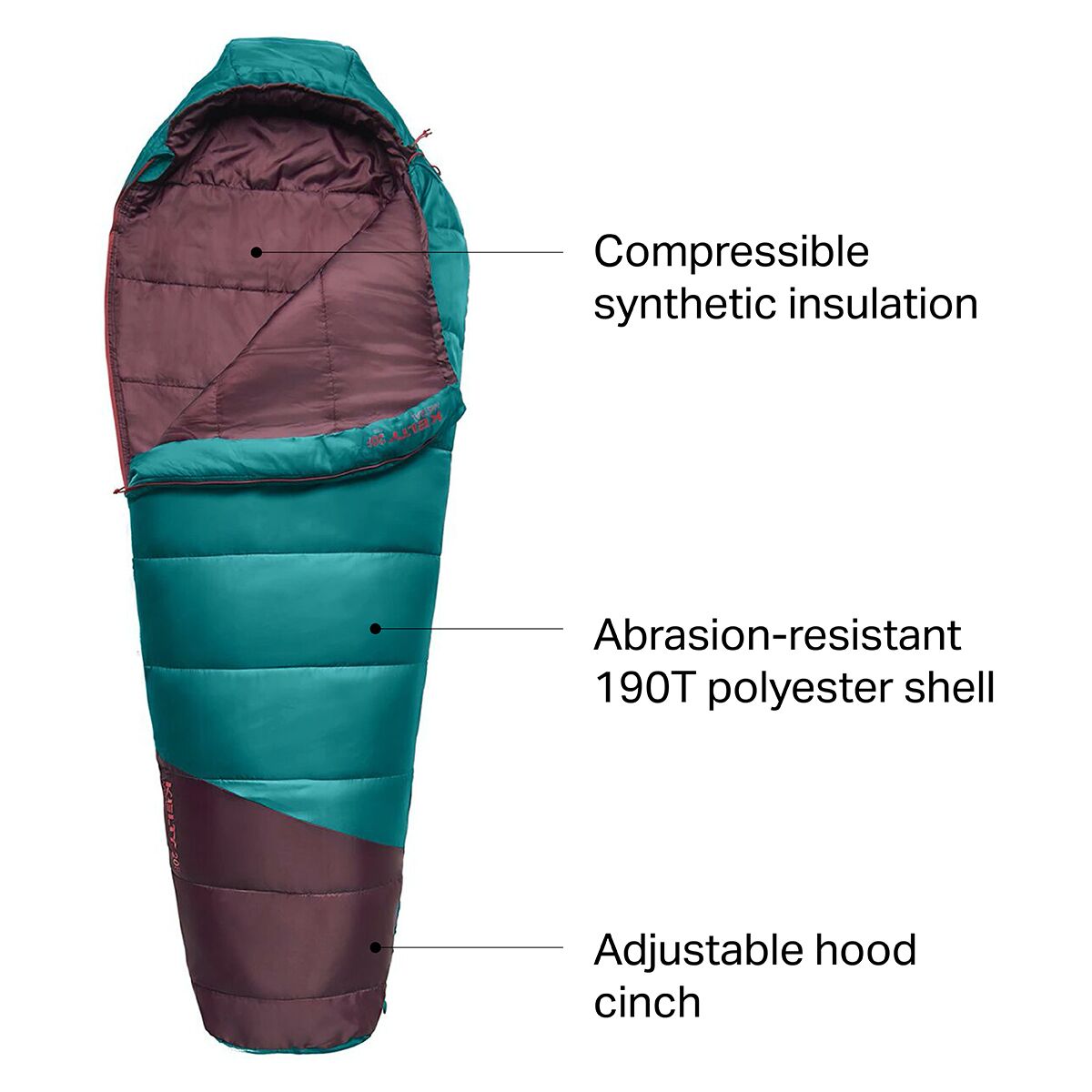 Kelty Mistral Sleeping Bag: 20F Synthetic - Kids´