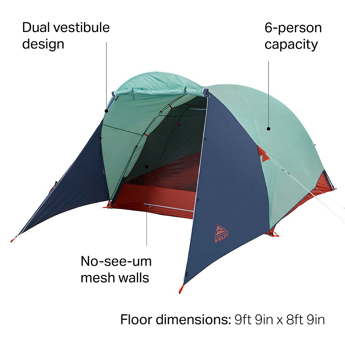 Kelty Rumpus 6P Tent: 6-Person 3-Season