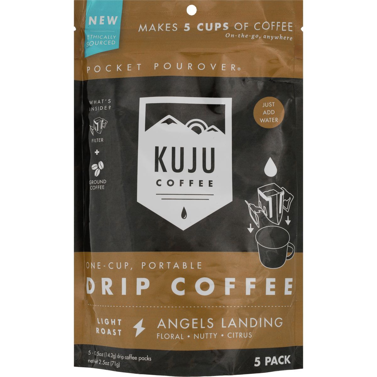 Kuju Coffee Kuju Coffee Pocket PourOver Coffee 5Pack Hike & Camp