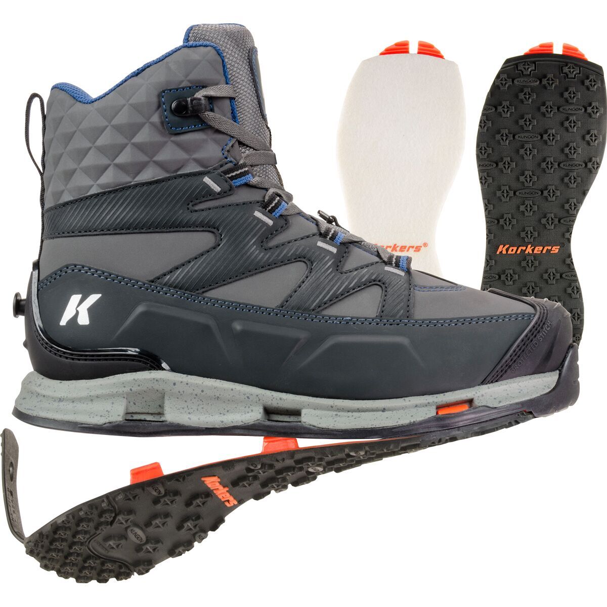 Korkers Bantam Lite Felt & Kling-On Sole Wading Boot -...