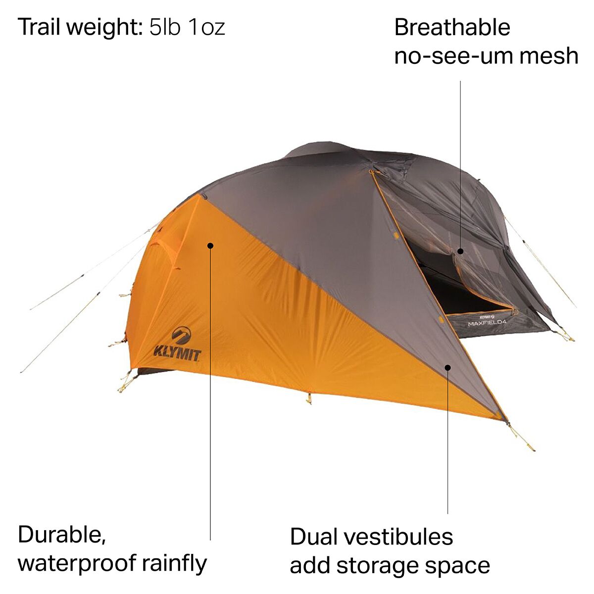 Klymit Maxfield 4 Tent: 4-Person 3-Season