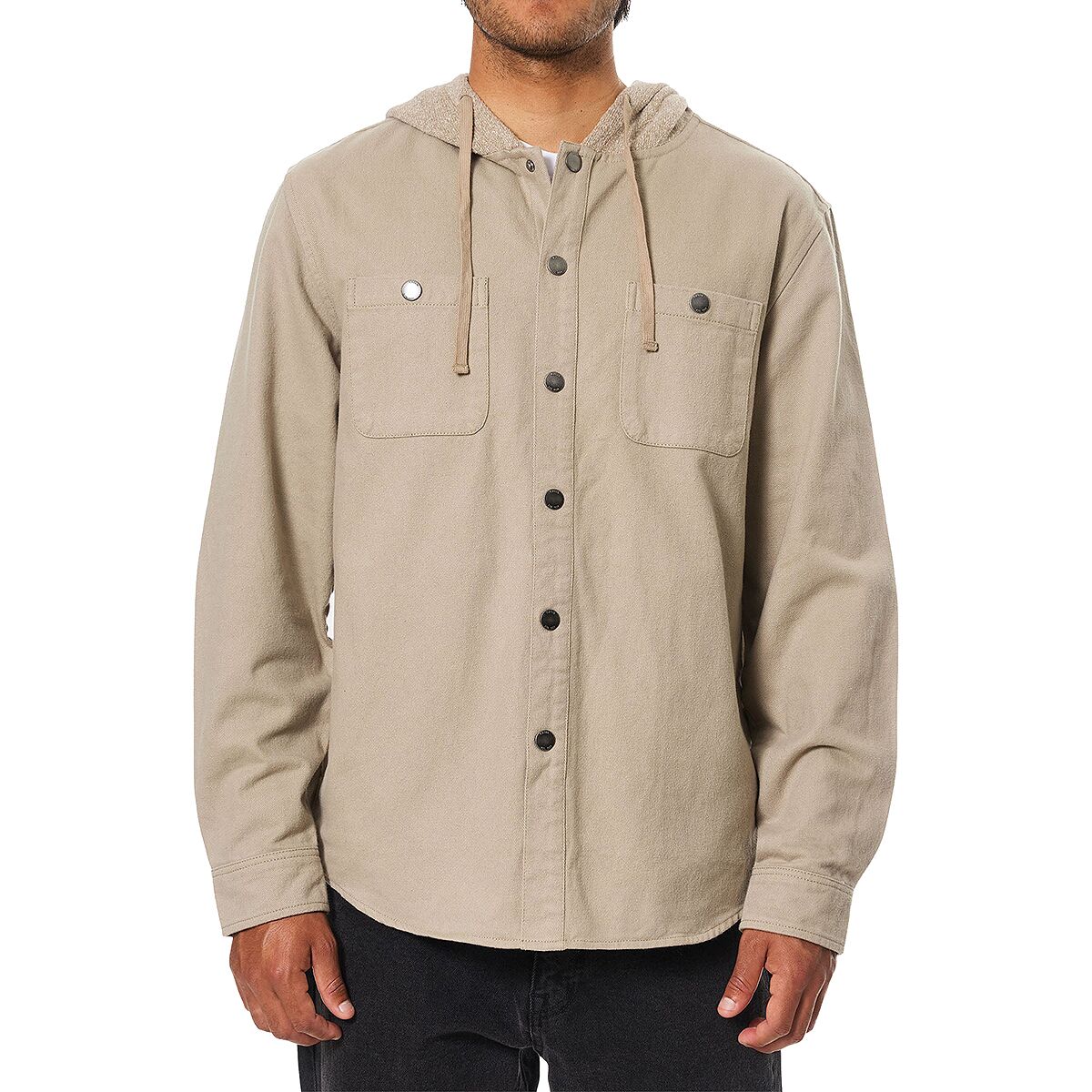 Мужские рубашки Katin Harold Hooded Flannel, цвет: Винтажный хаки — фото 1