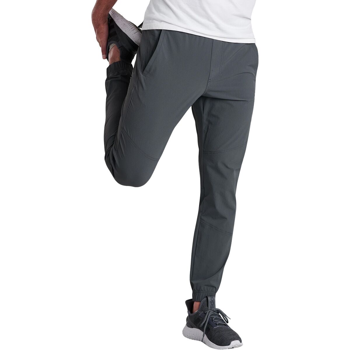Kuhl Pantalon Homme Bleu Moyen Stretch Track Taille Élastique Zip