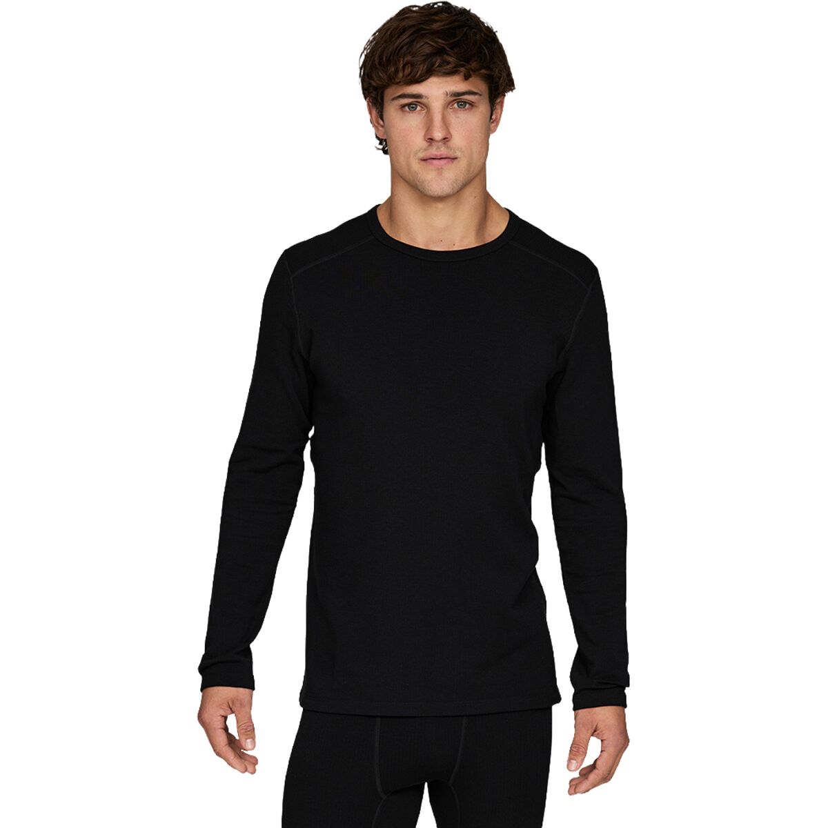 Мужские толстовки Le Bent Heavyweight Antarctic Grid Fleece Crew, цвет: Чёрный — фото 1